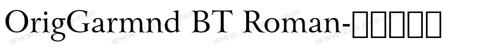 OrigGarmnd BT Roman字体转换